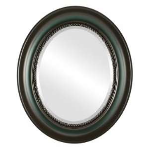  Chicago Oval in Hunter Green Mirror and Frame