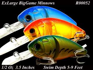 R00052 3x EXLarge Jointed Bass Fishing Lures  