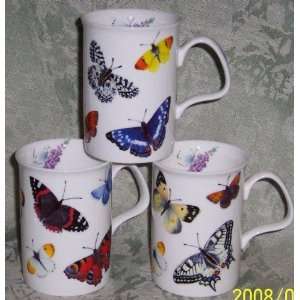  Roy Kirkham Butterfly Garden Mugs (set Of 3) Patio, Lawn 