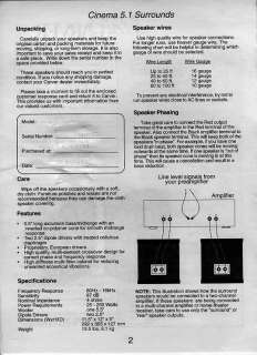 CARVER CINEMA 5.1 2WAY 500HZ CROSSOVER 4 SURROUND @ NEW  