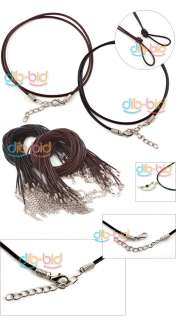 10 PCS 2mm Leather Necklace String Cord Clasp Black  