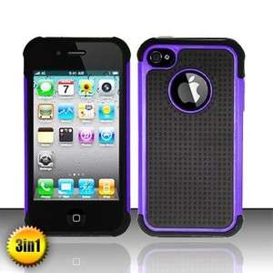   TRIPLE LAYER HYBRID IMPACT HARD CASE PHONE COVER IPHONE 4 4S ACCESSORY
