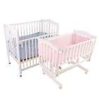 BreathableBaby Breathable Bumper for Portable and Cradle Cribs Pink