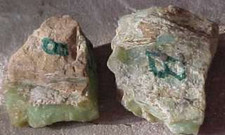 Lapidary CHRYSOPRASE 2 pieces rough. piece 1) 1oz/35grams 2 x 1 1/2 