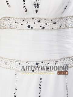 Line Sleeveless Rhinestone Wedding Dress/Gown Size 2 4 6 8 10 12 14 