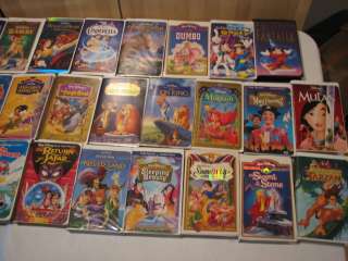 Disney/Pixar Kids Classic/Masterpiece Movie VHS Lot Stock up/Save 99 