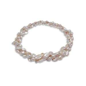   Biwa Triple strand Freshwater cultured pearl necklace American Pearl