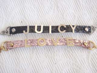 Juicy Couture Pink Black Sparkly Bracelet New  
