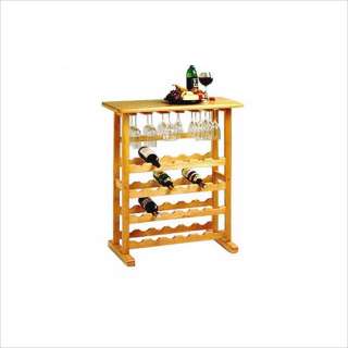 Winsome Basics 24 Bottle Wood Wine Rack 021713830241  