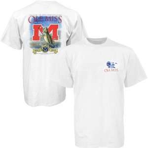  Mississippi Rebels White Rebel Sportsman T shirt Sports 