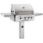   Grill Brand 24 Inch In Ground Post With Rear Rotiss Burner  Propane
