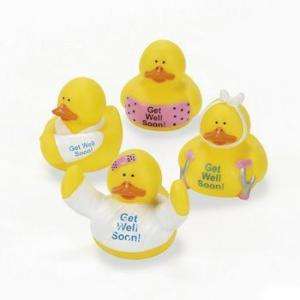 Adorable GET WELL SOON RUBBER DUCKS Ducky Gift Cast  