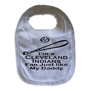    Cleveland Indians Baseball Bib Funny Bib Personalized Bib Baby