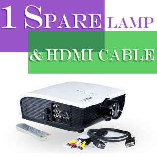 VVME LCD Projector 1080P V05 W/ Spare Lamp & HDMI Cable  
