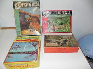 Vintage Puzzles 2 Guild pieces are in good shape  