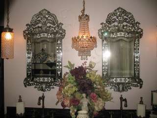 Art Deco~Paris Apartment~Chic & Shabby Intricate Venetian Glass Mirror 