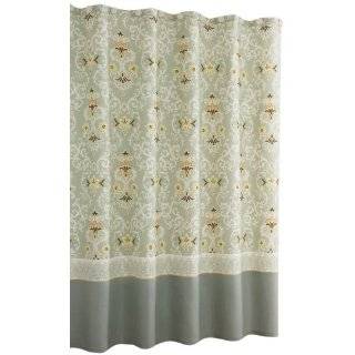 Paisley Fraiche ~ Lime Green Cream Elegant Shower Curtain 72x72 