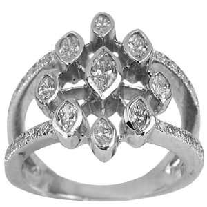  Marquise and Round Diamond Ring   7.5 DaCarli Jewelry