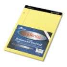 Ampad Evidence Pad, Legal/Wide Rule, Canary, 100 Sheets