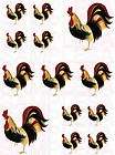 ROOSTER ROOSTERS WATERSLIDE DECALS KITCHEN DECOR COUNTRY NEW