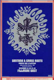 santana grass roots pacific gas electric fillmore west 12 19 22 1968 