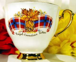 WINDSOR TEACUP & SAUCER   ROYAL CANADIAN TARTAN TEA CUP  