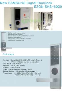 New SAMSUNG EZON Digital Door lock SHS 6020   EMS FREE  
