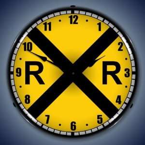 Railroad Crossing Lighted Clock 