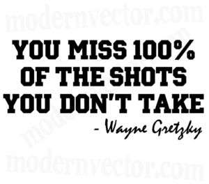 Wayne Gretzky Hockey Vinyl Wall Quote Decal Lettering  