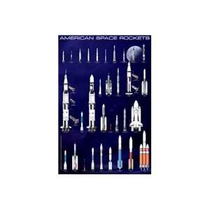  American Space Rockets Poster