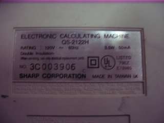 Sharp QS 2122H Electronic Calculating Machine  