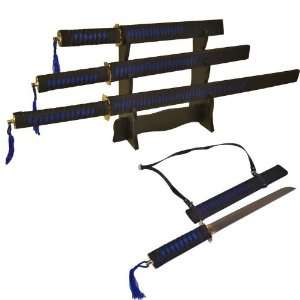  Black and Blue Slayer 3 Ninja Sword Set