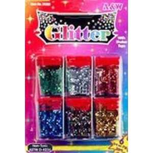  A & W Glitter Assorted Color Jars, 6 Count (6 Pack) Toys & Games