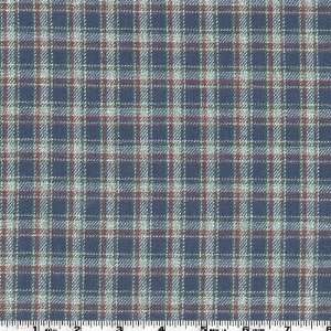  58 Wide Plaid Suiting Navy/Grey Fabric By The Yard Arts 
