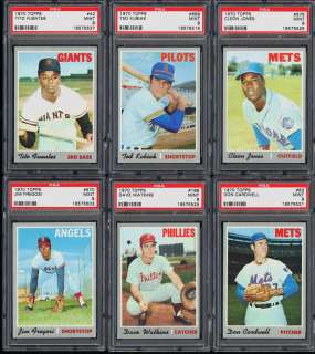 1970 Topps High Grade Near COMPLETE SET w/ Rose Munson Clemente Mays 