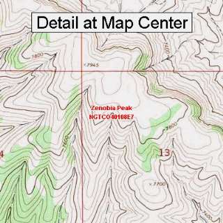  USGS Topographic Quadrangle Map   Zenobia Peak, Colorado 