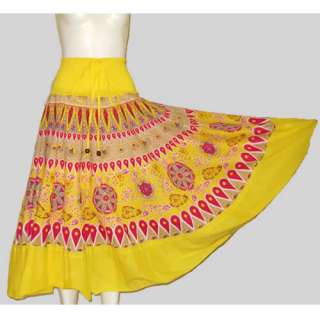 Vintage Style Yellow Paisley Mexican Boho Halter Strapless Long Dress 