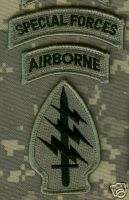 ACU PATCH SPECIAL FORCES WITH AIRBORNE TAB WITH VELCRO  