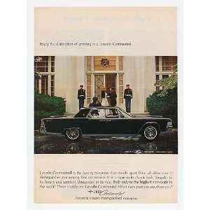  1965 Lincoln Continental Arrive Distinguished Print Ad 