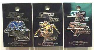 Set of 3 Starship Troopers Enamel Pins MOC  