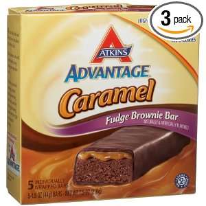 Atkins Nutritionals Advantage Bar Carmel Fudge Brownie 5 Count, Boxes 
