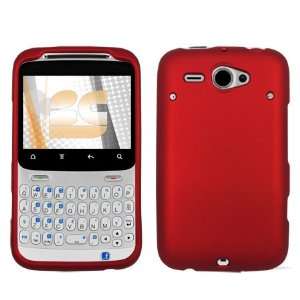  Premium Red Rubberized Shield Hard Case Cover for HTC 