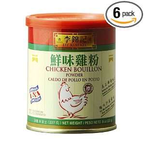 Lee Kum Kee Chicken Bouillon Powder, 8 Ounce Cans (Pack of 6)  