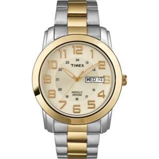 Timex T2N439 Mens Dress Bracelet Champagne dial watch  