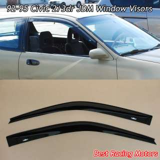 92 95 Civic 2/3dr JDM Side Window Visors  