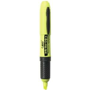  Bic Brite Liner Grip XL Highlighter   Yellow   Pack of 24 