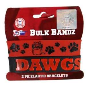   Georgia Bulldogs Large Bulk Bandz Band Bracelet 2PK