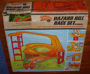 MATTEL HOT WHEELS HAZARD HILL RACE SET BOXED REDLINE 1969  