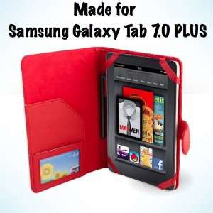Samsung Galaxy Tab 7.0 Plus 7 Inch Tablet Red Leather Executive Folio 