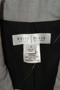 Awesome Womens White House Black Market Blazer Top Grey Check NWT Sz 0 